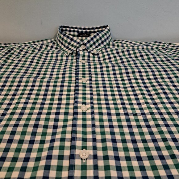 J. Crew Men's L Slim Untucked Flex Washed Long Sleeve Plaid Shirt Style #BE209 - Picture 6 of 13